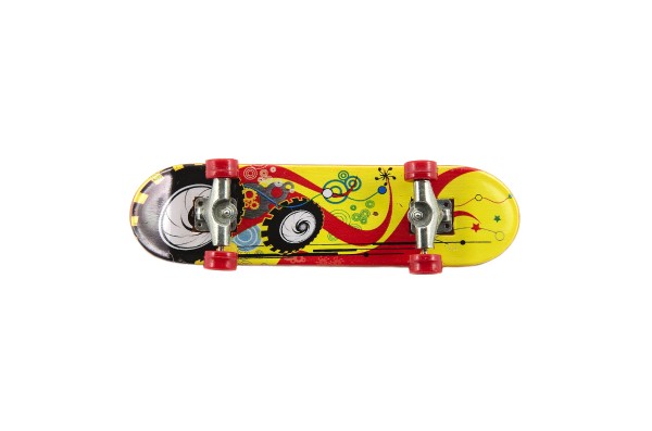 Teddies Skateboard prstový s rampou plast 10cm mix barev na kartě