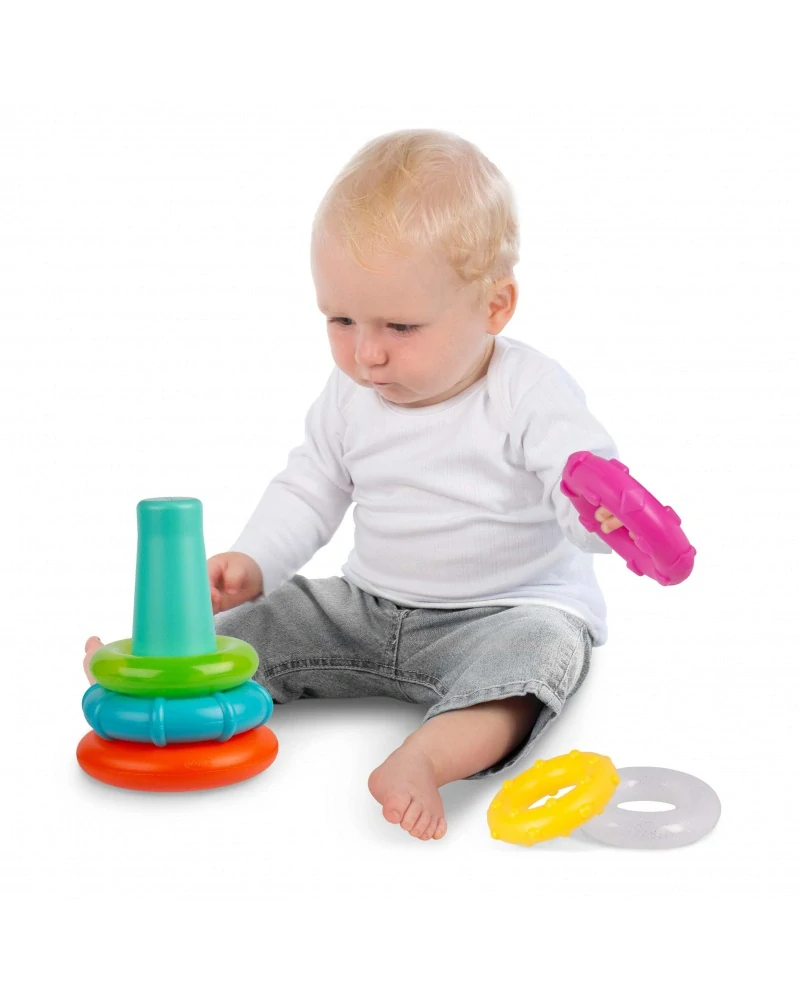 Playgro - Plastové navlékací kroužky pastelové