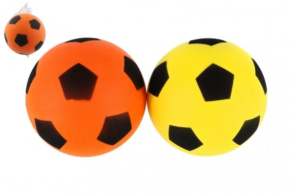 Teddies Míč pěnový fotbalový 21cm 2 barvy v síťce