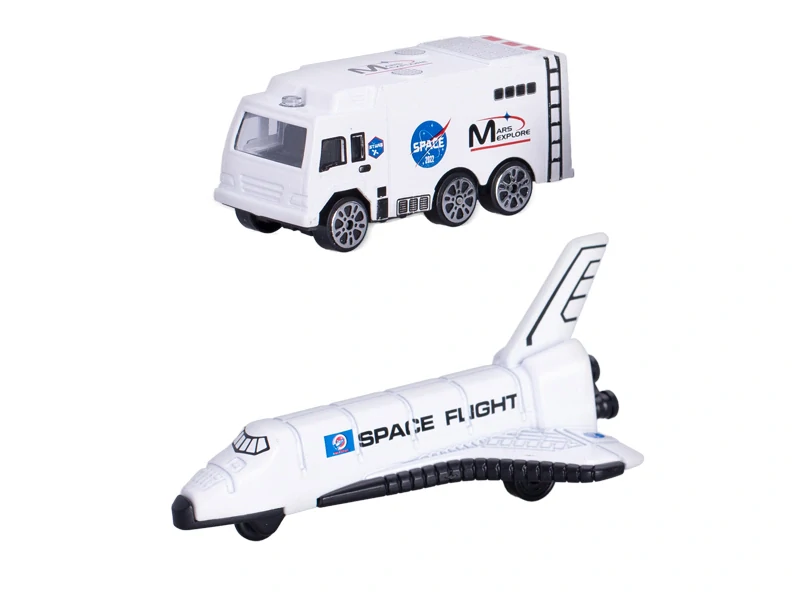 Mikro Trading Vesmírná vozidla 5,5-8cm kov volný chod 5ks 2druhy v krabičce