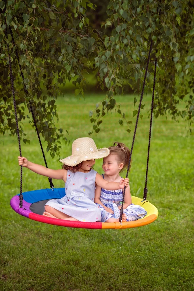 Woody Houpací kruh (průměr 100cm), duhový