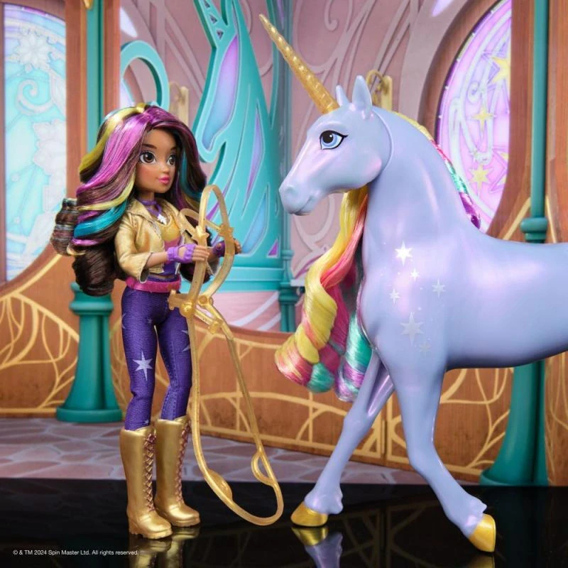Spin Master UNICORN ACADEMY SVĚTELNÝ JEDNOROŽEC WILDSTAR S PANENKOU SOPHIA 24cm