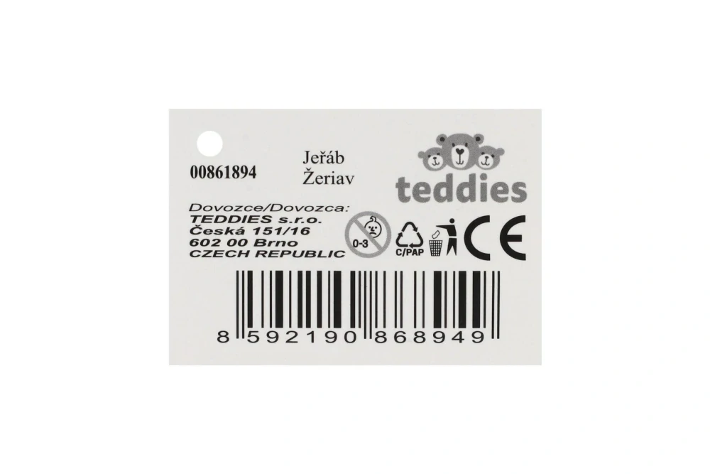 Teddies Stavební stroj jeřáb pásový plast/kov 8x26cm na setrvačník