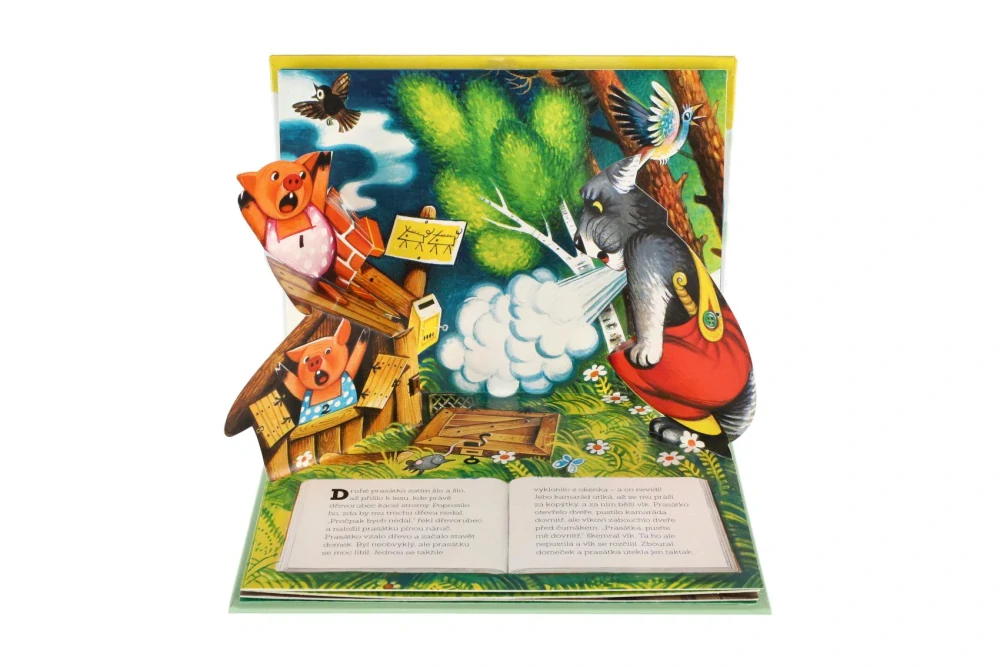 Albatros Knížka Tři prasátka unikátní prostorové pohádky CZ