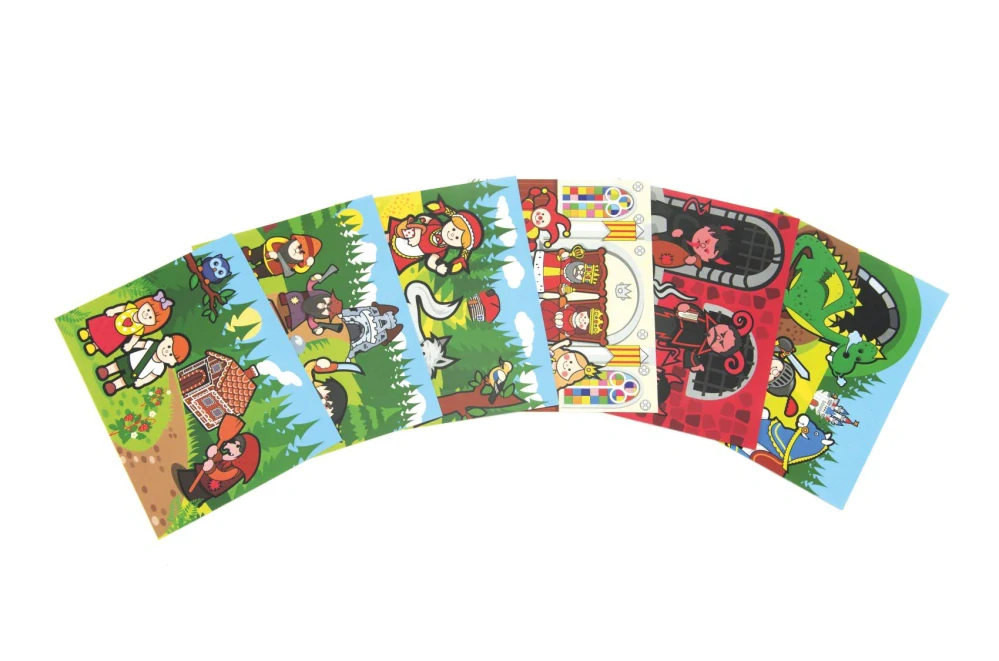 Teddies Kostky kubus dřevěné Moje první pohádky 12ks v krabičce 17x12,5x4cm