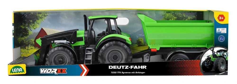Lena WORXX Traktor Deutz-Fahr s přívěsem