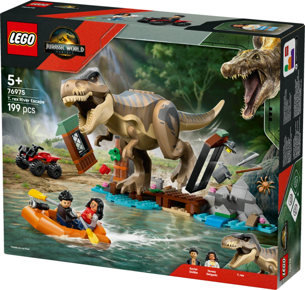 LEGO® Jurassic World 76975 T-rex a útěk po řece