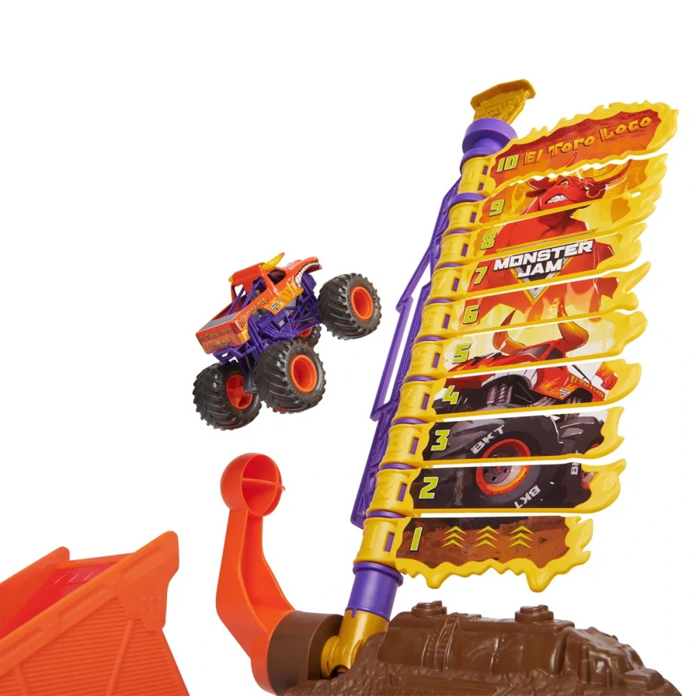 Spin Master MONSTER JAM - Hrací set El Toro Loco Big Air Challenge, 1:64