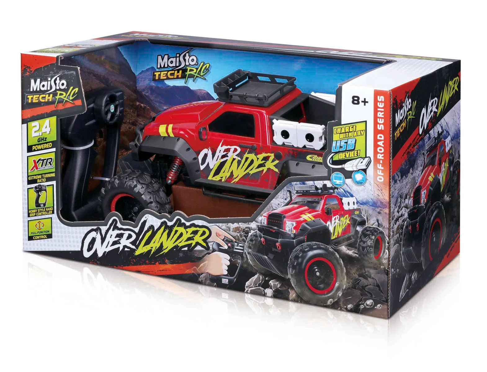 Maisto RC - Overlander, červená, 2,4 GHz, USB