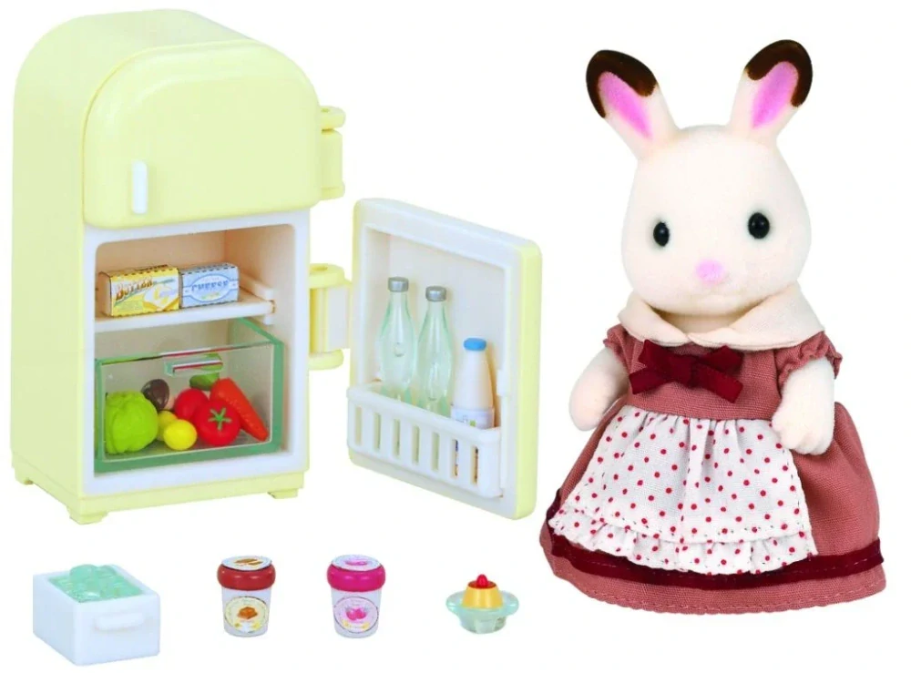 Sylvanian Families Nábytek "chocolate" králíků - mamka u ledničky