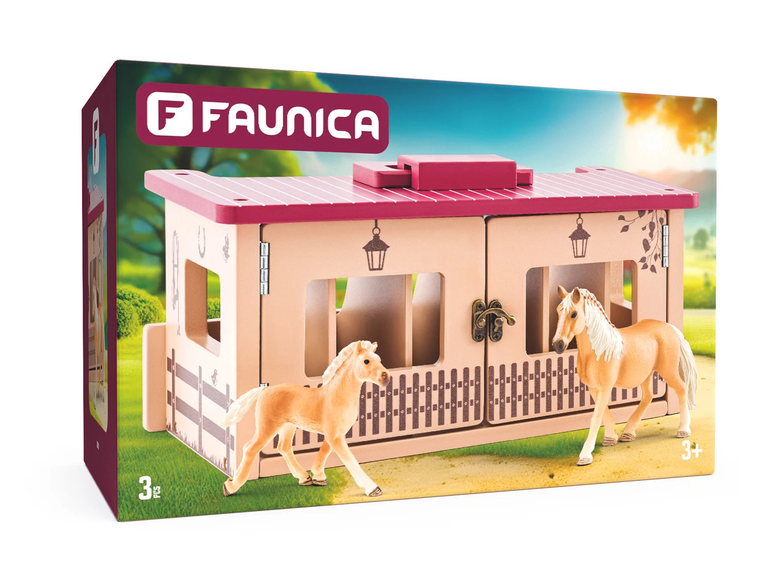 Faunica Stáj se dvěma koňmi