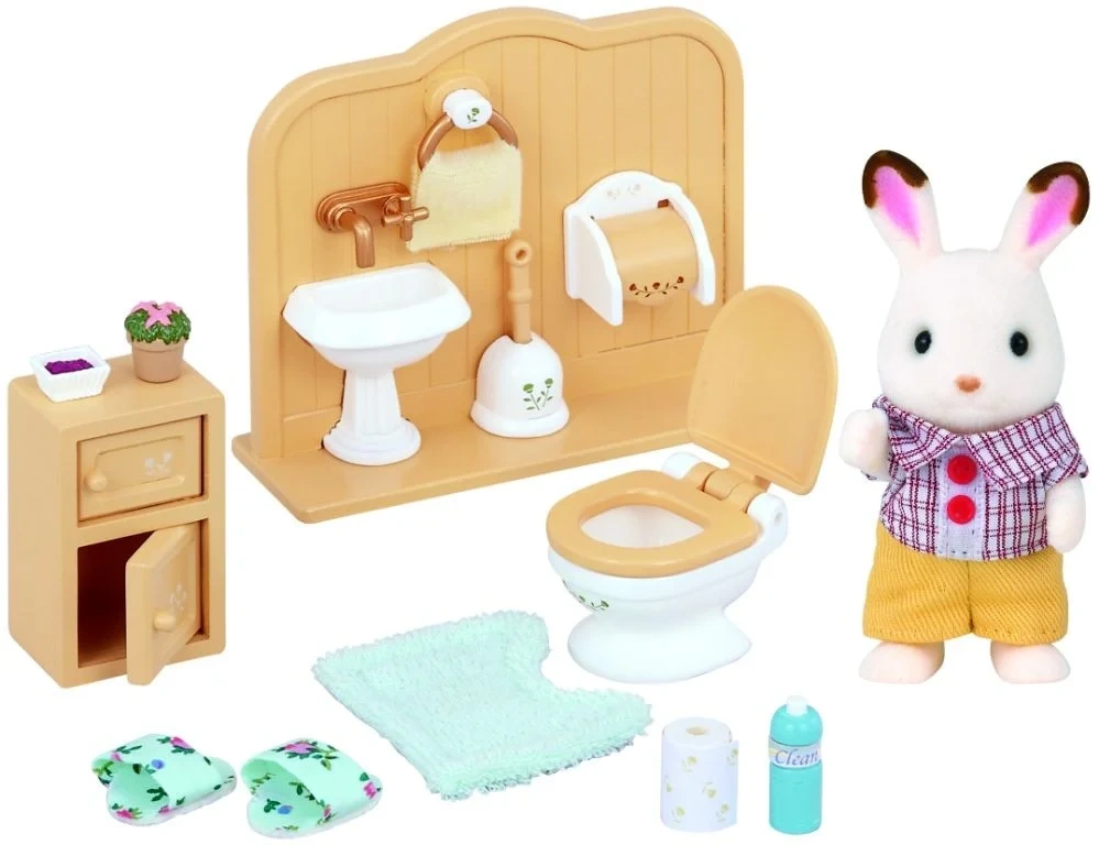 Sylvanian Families Nábytek "chocolate" králíků - bratr a umývárna