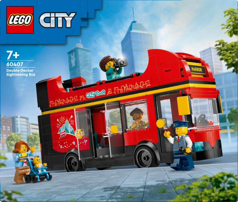 LEGO® City 60407 Červený dvoupodlažní vyhlídkový autobus