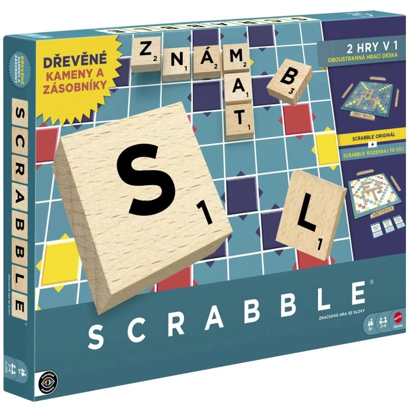 Mattel SCRABBLE DŘEVĚNÁ EDICE CZ