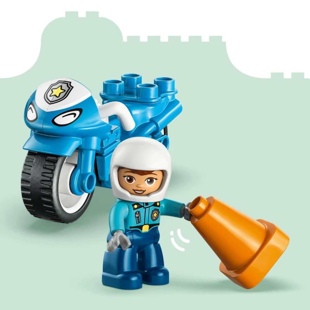 LEGO® 10471 DUPLO® Modrá policejní motorka