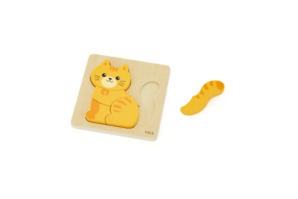 Viga Dřevěné puzzle pro nejmenší - Kočička
