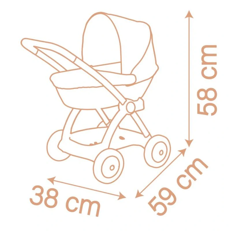 Smoby Baby Nurse Kočárek hluboký pro panenky