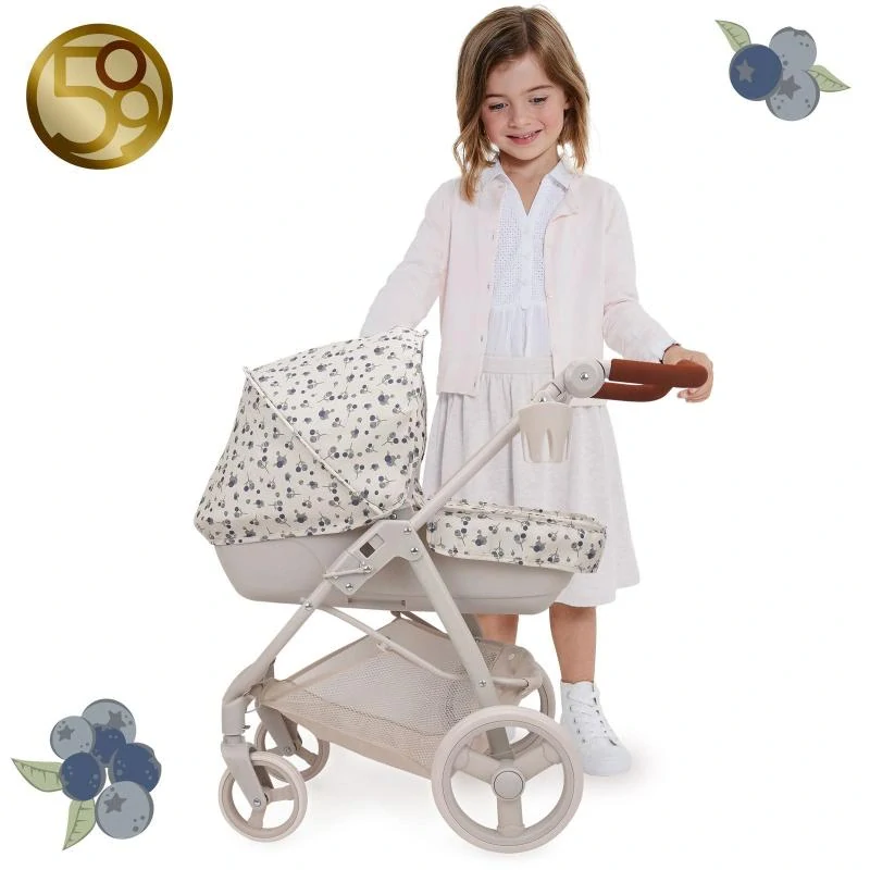 Five O Nine Crew Bella 2in1 Doll Pram, Blueberry