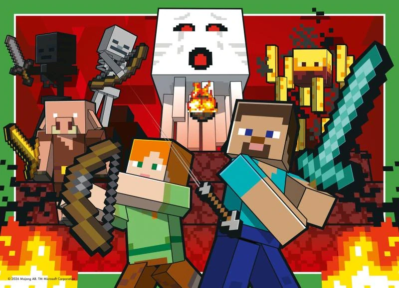 Ravensburger Minecraft 4x100 dílků