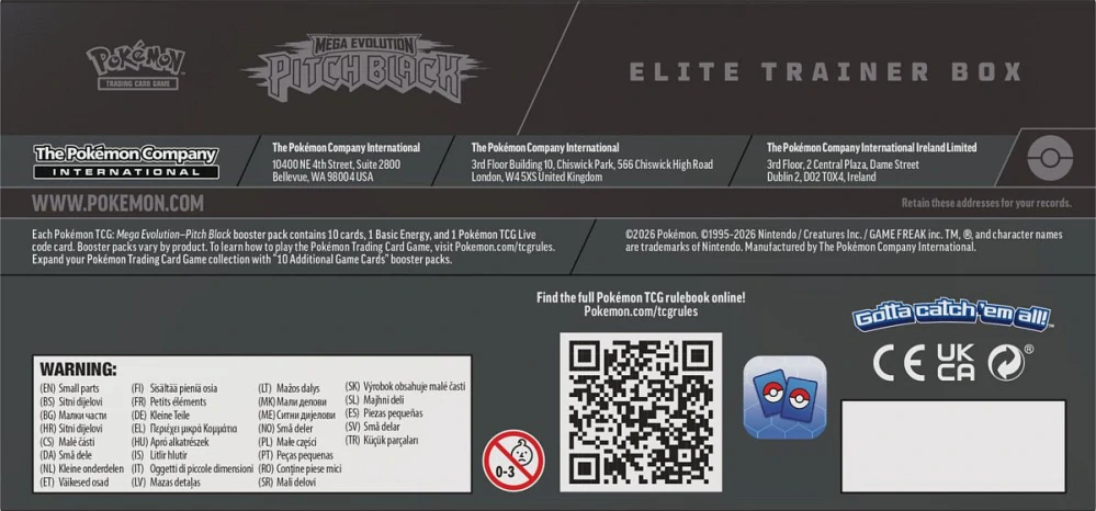 Pokémon Company Pokémon TCG: ME05 Pitch Black - Elite Trainer Box