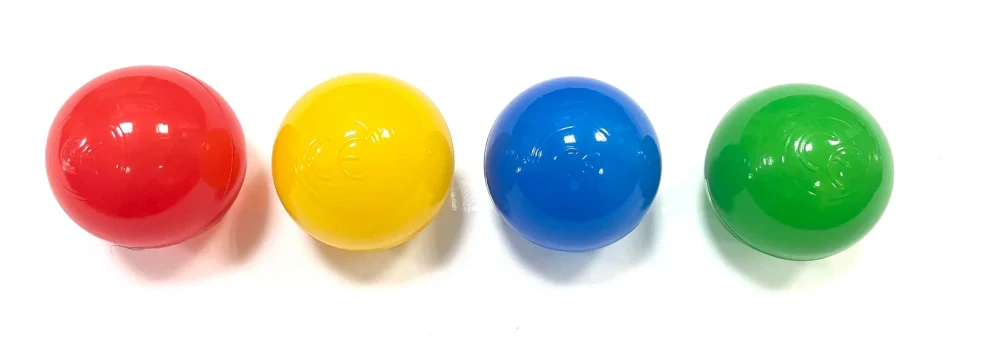 Plastica Plastové míčky s udičkou v PVC síťce, 62ks, průměr 6cm