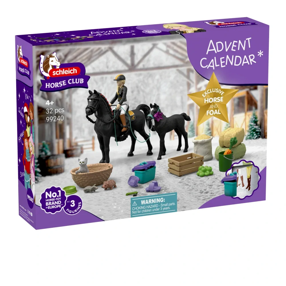 Adventní kalendář Schleich 2026 Horse Club - Vyjížďka zimní říší divů 99240