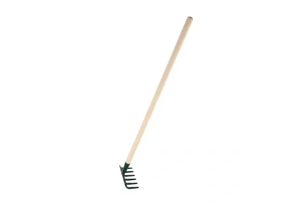 Hrábě zelené s násadou kov/dřevo 80cm nářadí