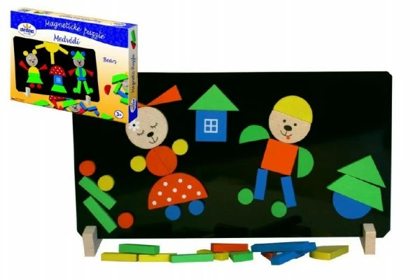 Detoa Magnetické puzzle Medvědi v krabici 33x23x3,5cm
