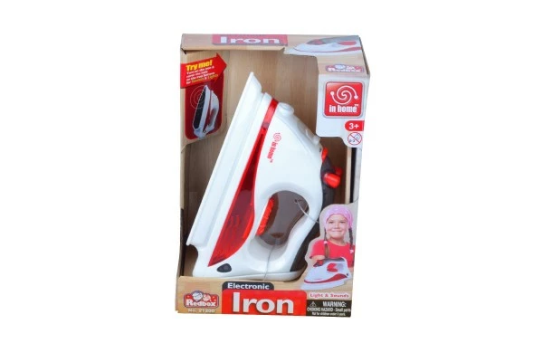 Teddies Žehlička plast 20 cm na baterie se světlem se zvukem v krabici