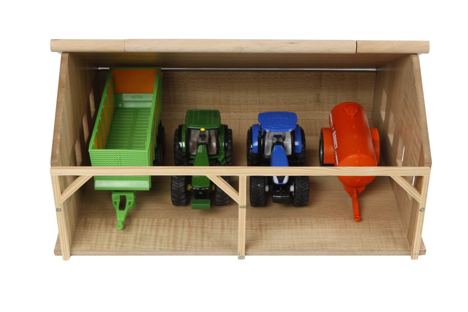 Kids Globe Garáž dřevěná pro traktory 1:50