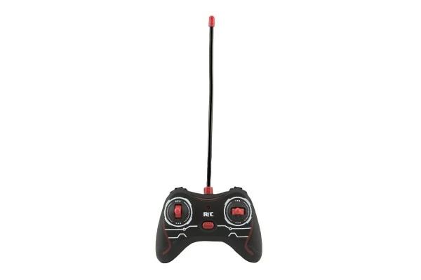 Auto Buldozér RC plast 22cm na dálkové ovládání 27MHz na baterie se světlem v krabici 37x12x11cm