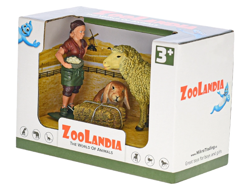 Zoolandia farma set se zvířátky a doplňky 4druhy v krabičce assort