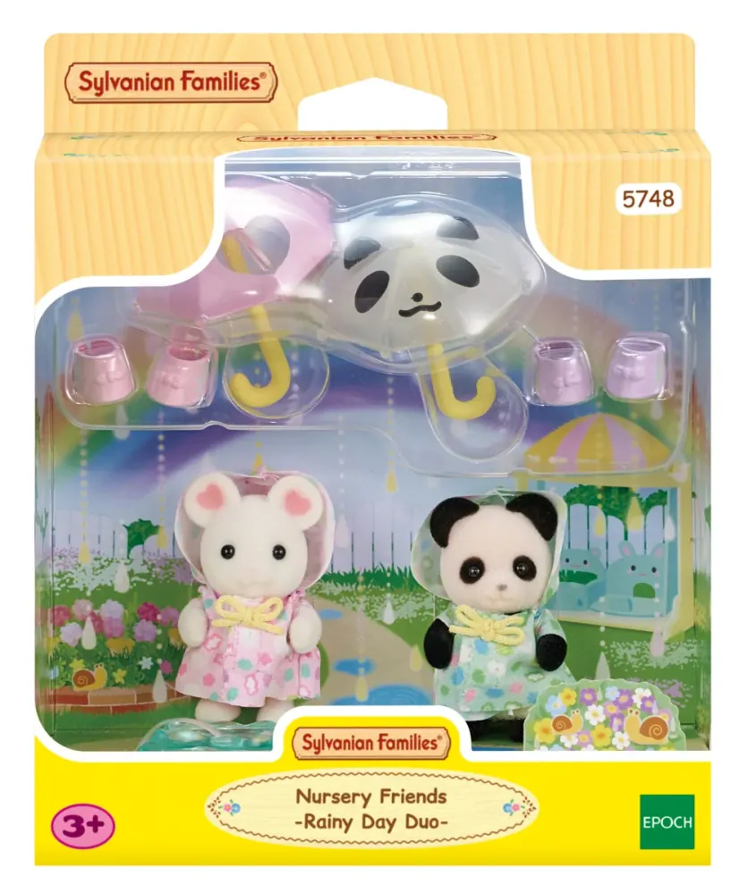 Sylvanian Families Procházka v dešti Baby Duo