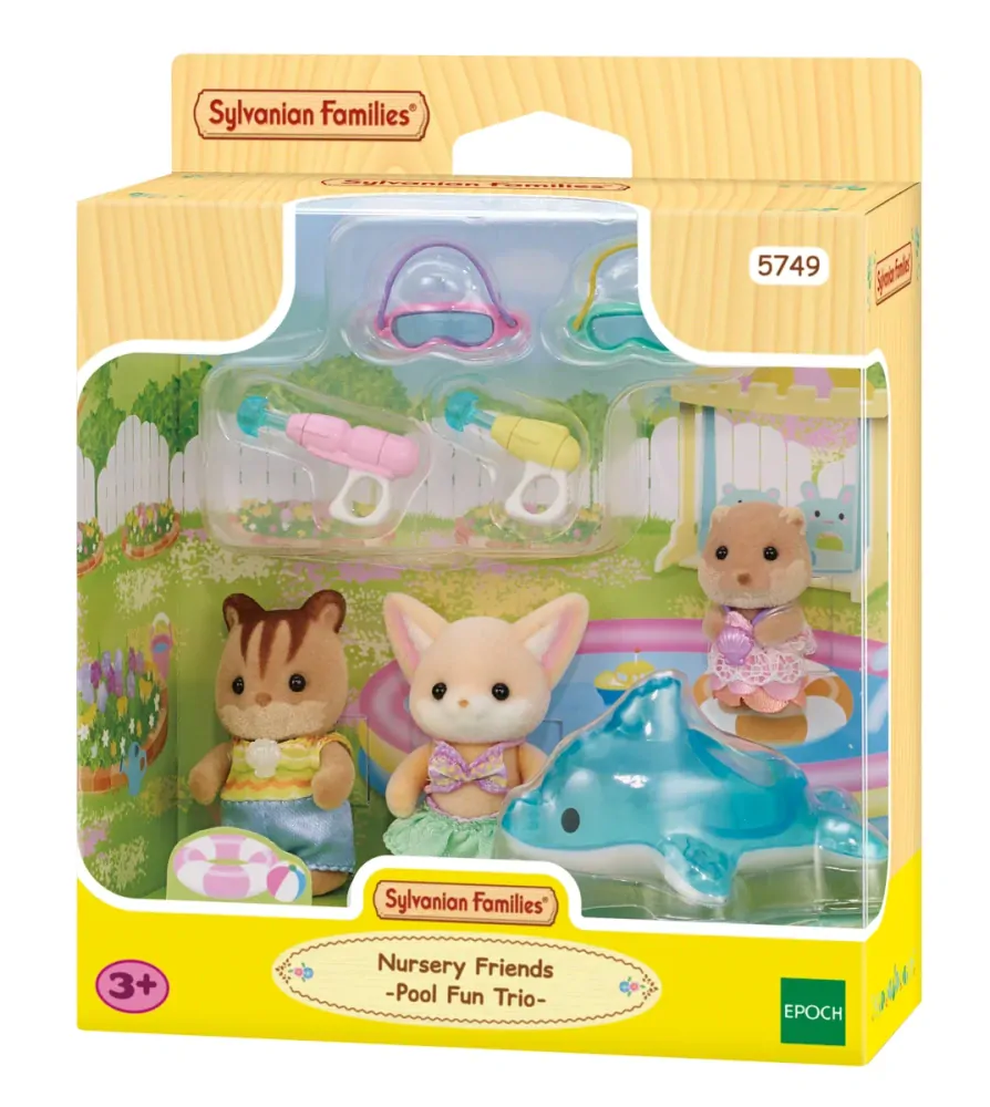 Sylvanian Families Zábava u bazénu Baby Trio