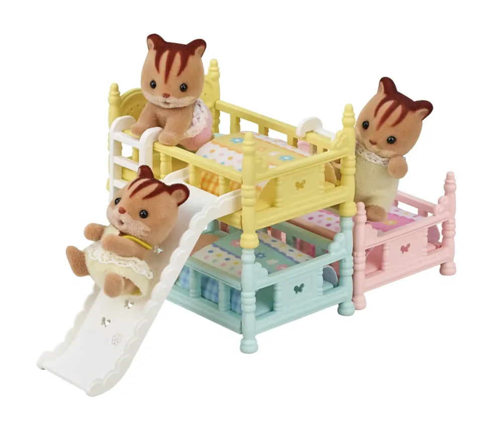 Sylvanian Families Nábytek - třípatrová postel se skluzavkou