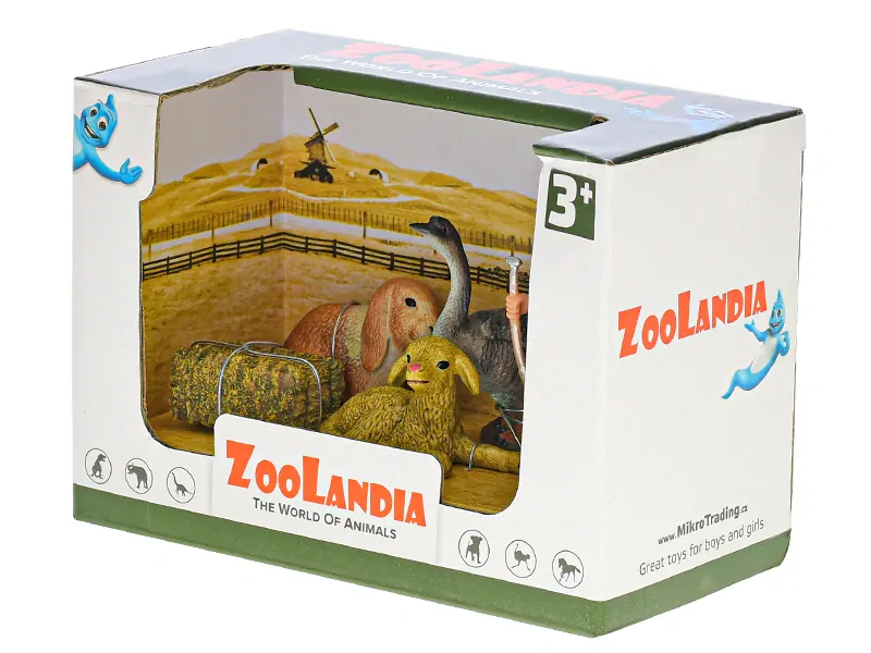 Zoolandia farma set se zvířátky a doplňky 6druhů v krabičce