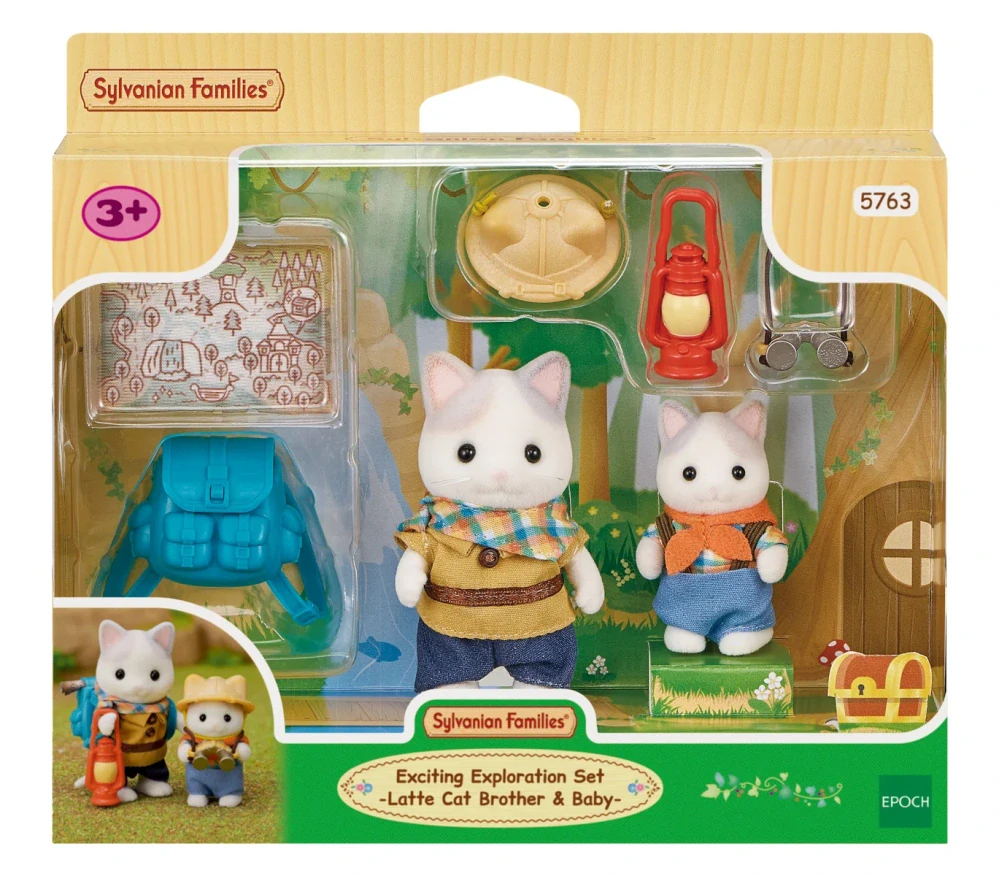 Sylvanian Families 5763 Průzkumná sada - Latte Cat Bratr a miminko