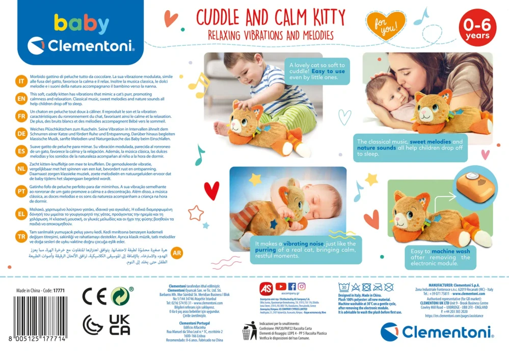 Clementoni Clemmy baby – Interaktivní kočička s uklidňujícími zvuky