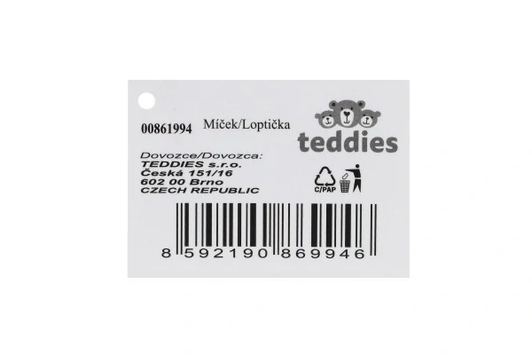 Teddies Míč pěnový fotbalový 21cm 2 barvy v síťce