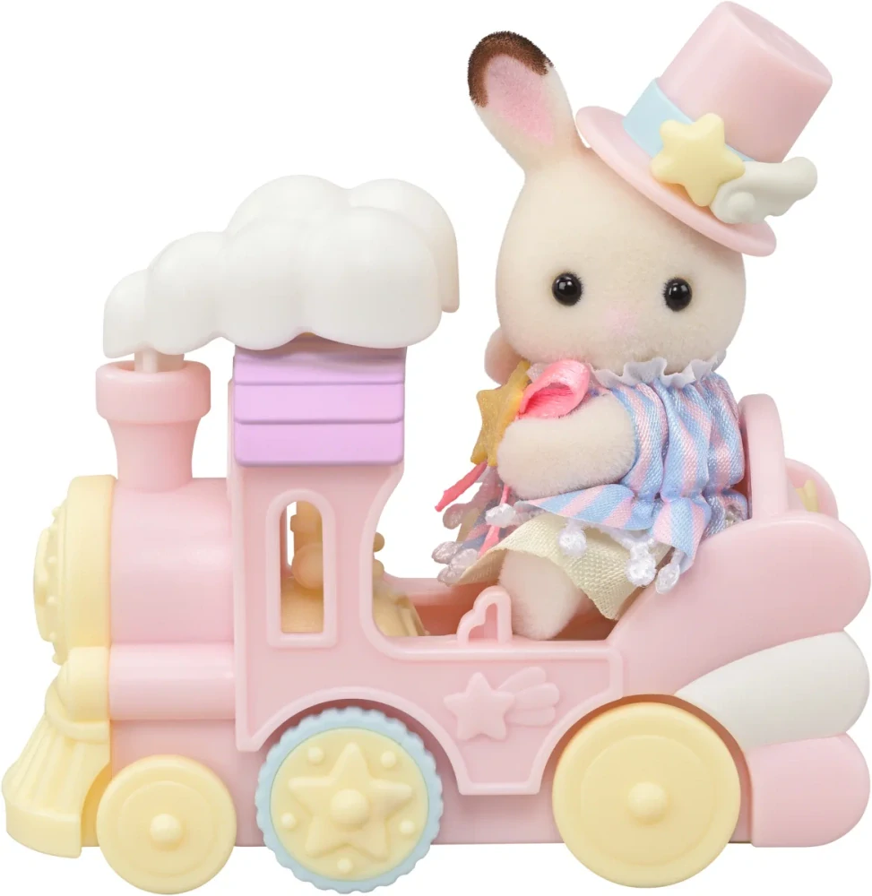 Sylvanian Families Letadlo, vláček a baby figurky v zábavném parku