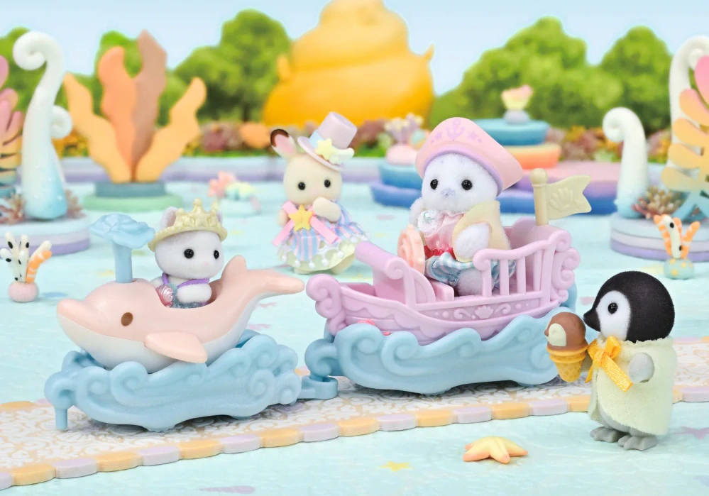 Sylvanian Families Mořská vozítka a baby figurky v zábavném parku