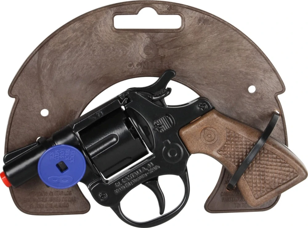 Gonher 3073/6 Policejní revolver kovový černý 8 ran