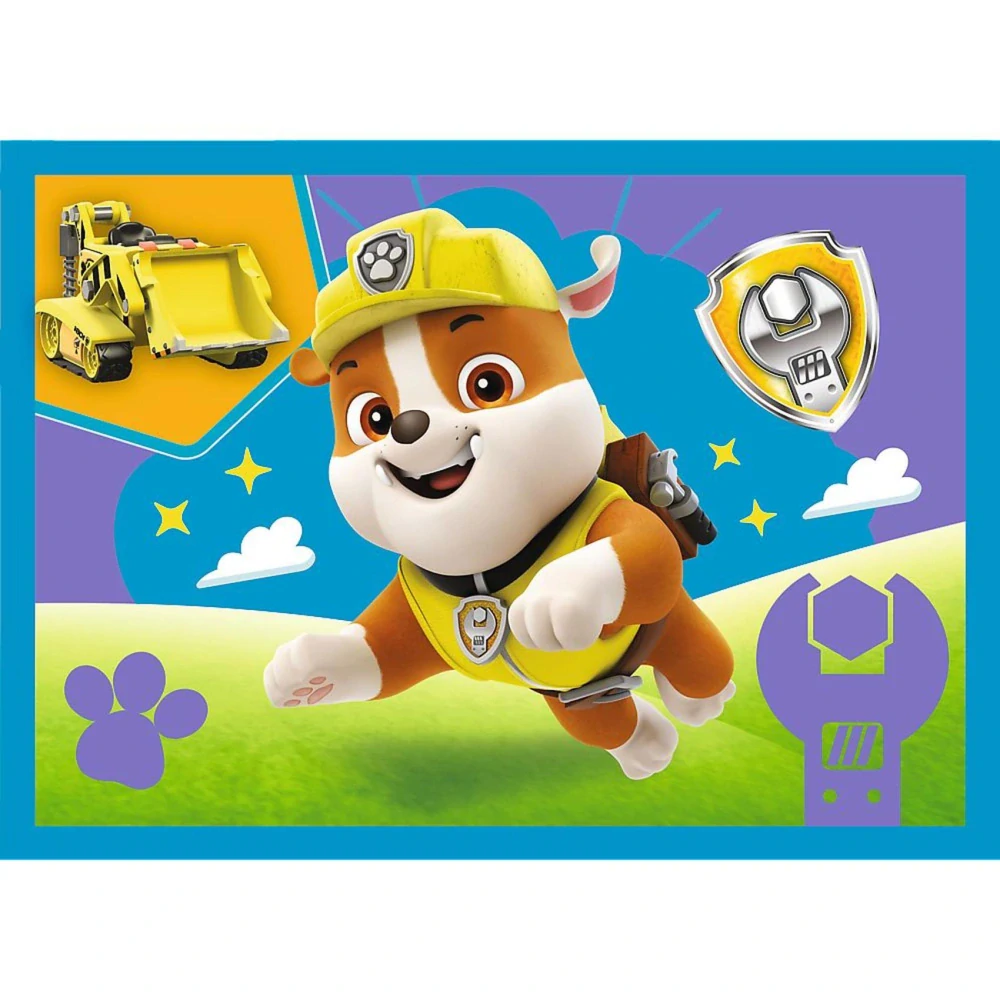 Trefl Puzzle 4v1 Štěňata v běhu Tlapková patrola/Paw Patrol 28,5x20,5cm v krabici 28x28x6cm