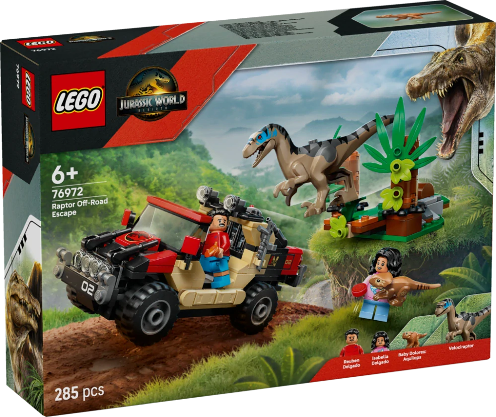 LEGO® Jurassic World 76972 Únik před raptorem v terénním autě