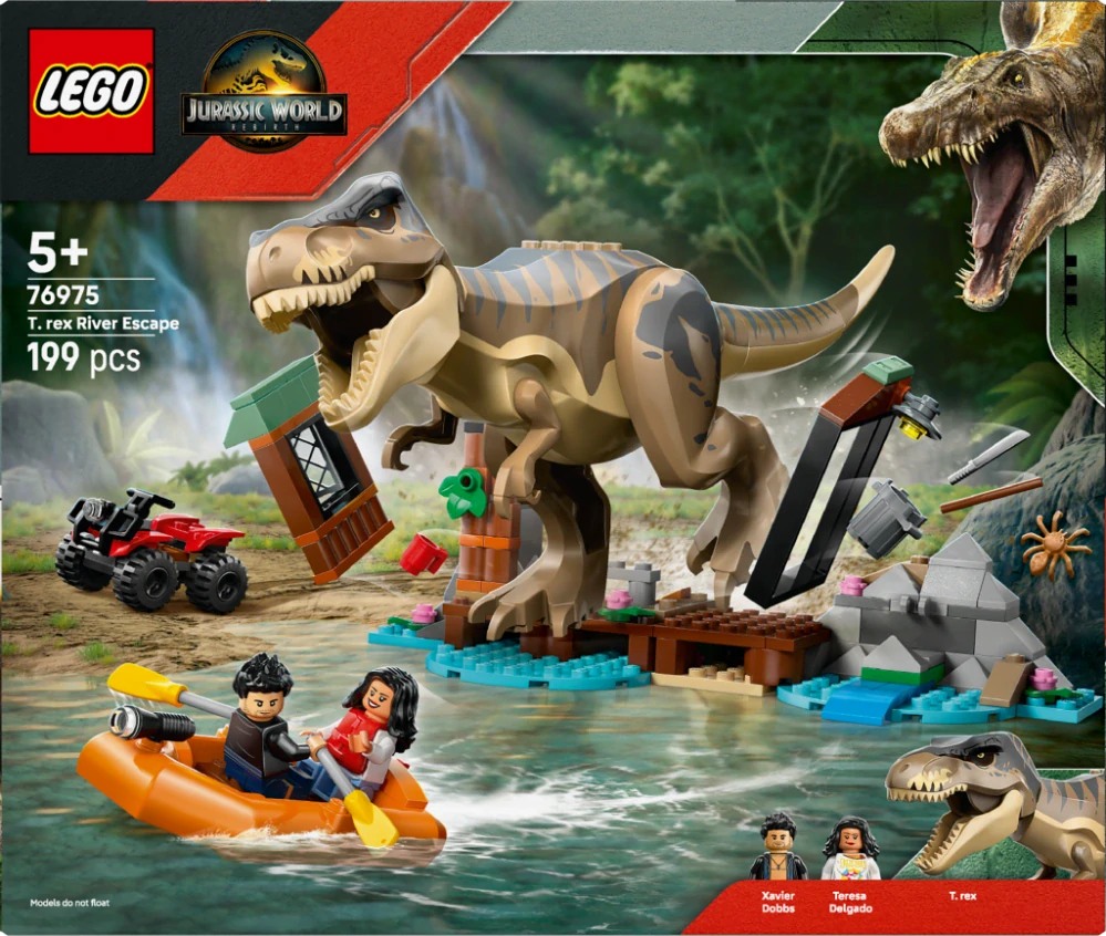 LEGO® Jurassic World 76975 T-rex a útěk po řece