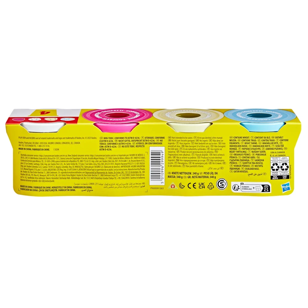 HASBRO - Play-Doh 4ks kelímků s konfetami