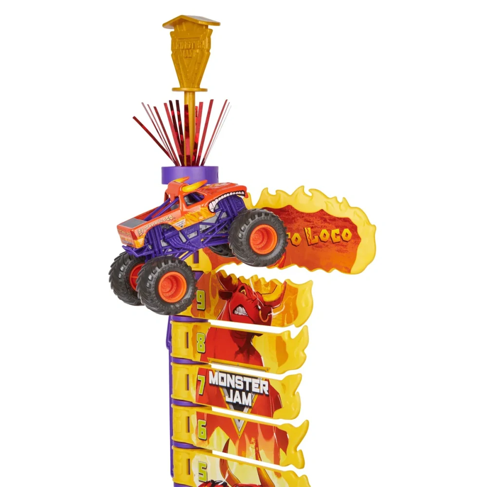 Spin Master MONSTER JAM - Hrací set El Toro Loco Big Air Challenge, 1:64