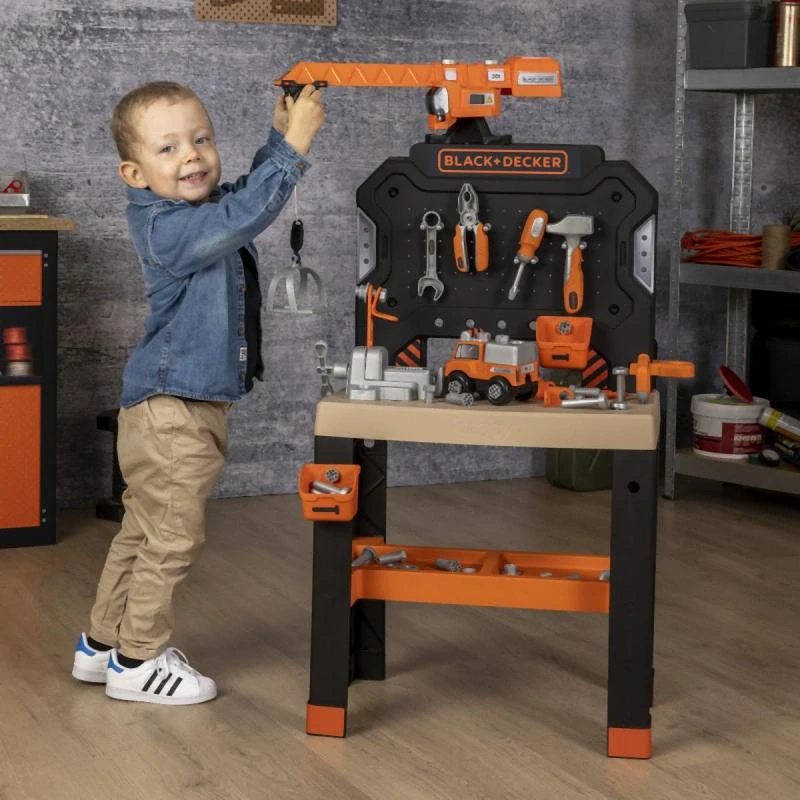 Smoby B&D Velká pracovní dílna s jeřábem