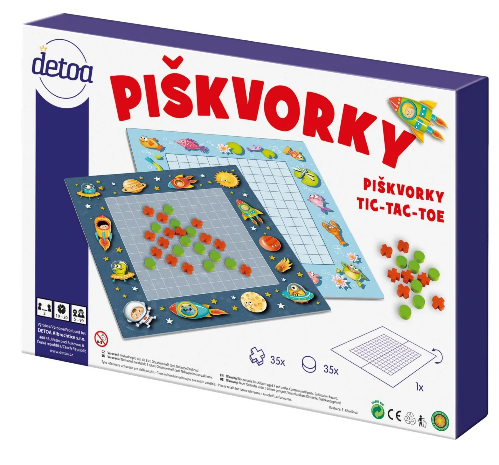 Detoa Piškvorky strategická společenská hra v krabici 33x23x3,5cm
