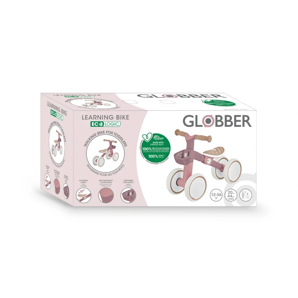 Globber Odrážedlo pro nejmenší LEARNING BIKE ECOLOGIC, berry